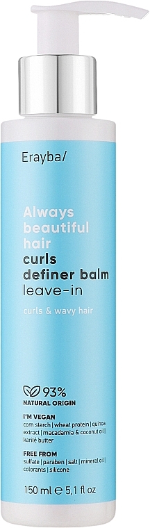 Незмивний бальзам для в'юнкого волосся - Erayba ABH Curls Definer Balm Leave-in — фото N1