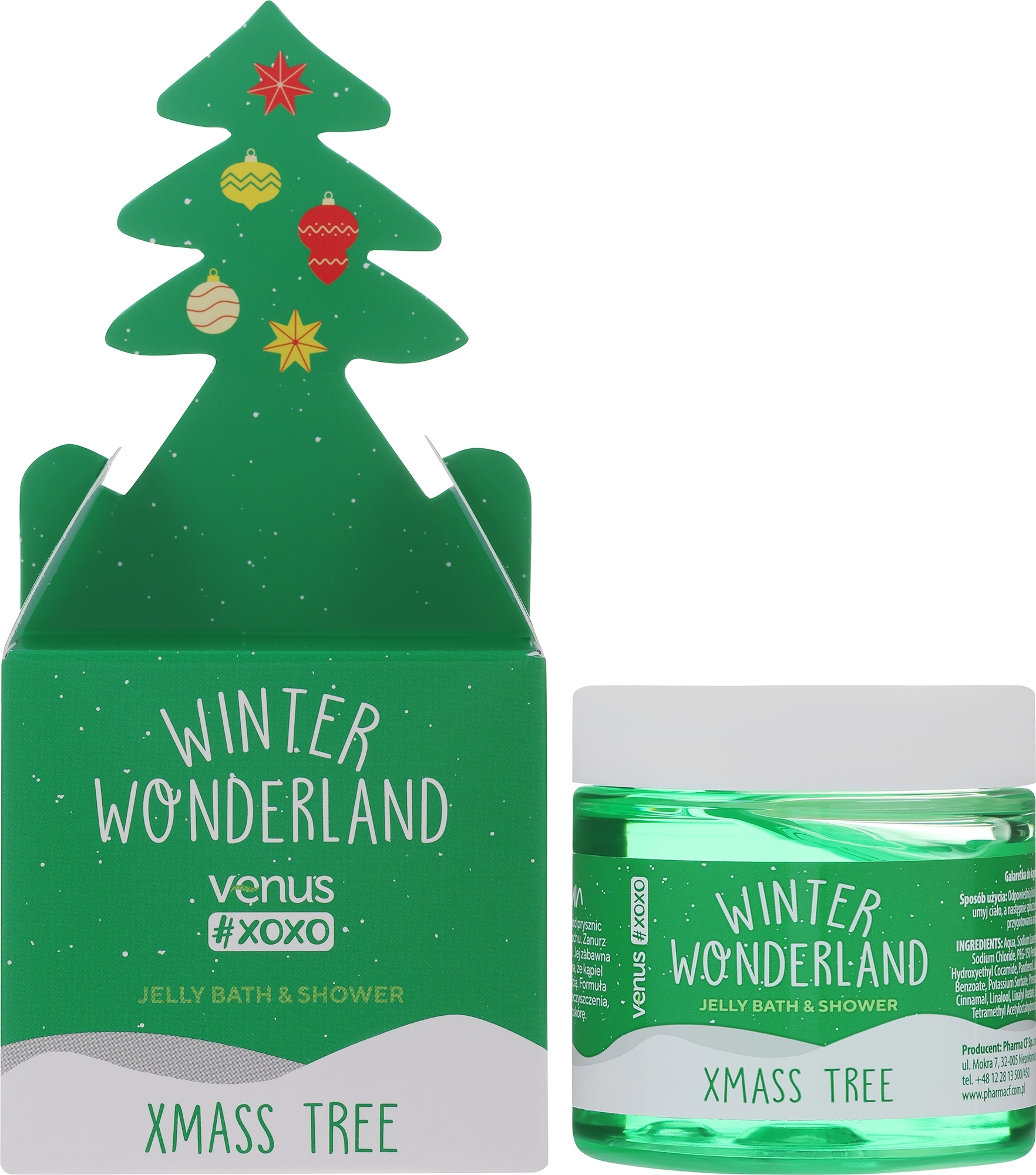 Желе для ванны и душа - Venus Xoxo Winter Wonderland Jelly Bath & Shower Xmas Tree — фото 75ml