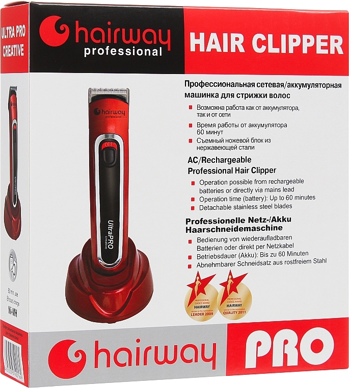 УЦЕНКА Машинка для стрижки волос, красная - Hairway Ultra Pro Creative * — фото N4