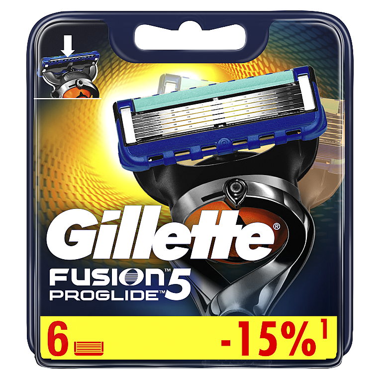 Сменные кассеты для бритья, 6 шт. - Gillette Fusion ProGlide — фото N2