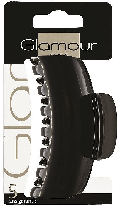 Заколка для волосся, 0204, чорна - Glamour — фото N1