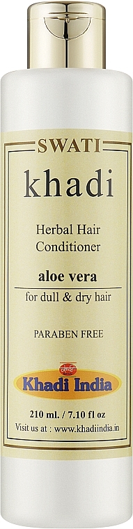 Трав'яний кондиціонер для тьмяного та сухого волосся "Алое вера" - Khadi Swati Herbal Hair Conditioner — фото N1