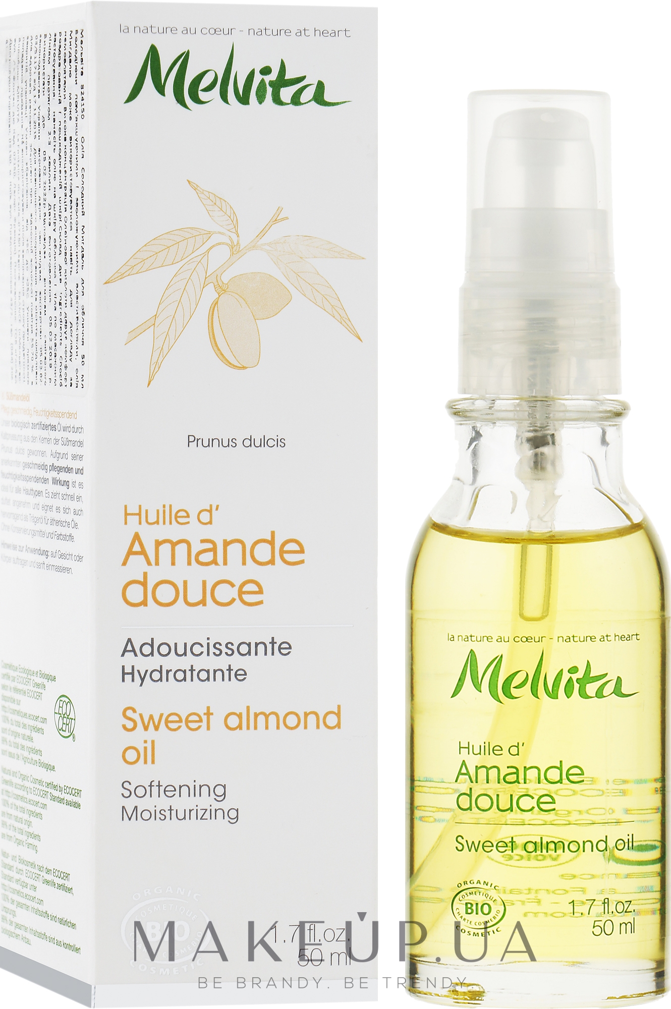 Олія солодкого мигдалю для обличчя - Melvita Face Care Sweet Almond Oil — фото 50ml