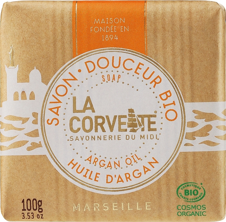 Органическое мыло "Аргановое масло" - La Corvette Huile Dargan Soap — фото N1
