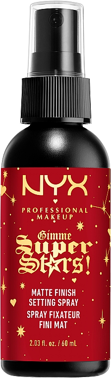 Фиксирующий спрей для макияжа с матовым финишем - NYX Professional Makeup Gimme Super Stars Matte Finish Setting Spray