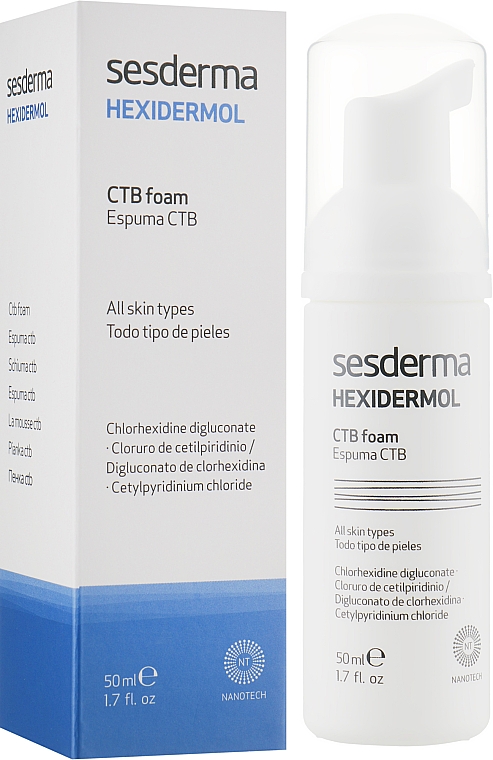 Дезинфицирующая пенка для очистки кожи - SesDerma Laboratories Hexidermol CTB Foam — фото N1