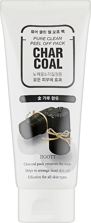 Маска-пленка для глубокого очищения - Jigott Charcoal Pure Clean Peel Off Pack