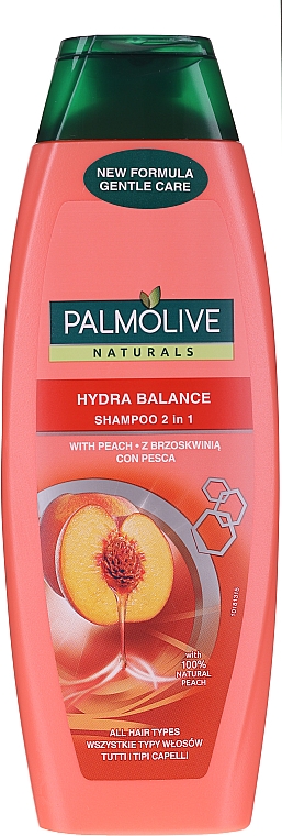 Шампунь 2в1 "Гидробаланс. Экстракт Персика" увлажняющий, шелковистые волосы - Palmolive Naturals — фото N7