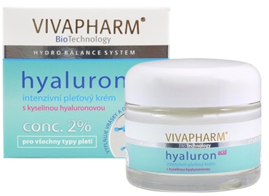 Крем-ліфтинг для обличчя з гіалуроновою кислотою - Vivaco Vivapharm Intensive Hyaluronic Acid Cream — фото N1