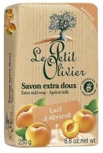 Мыло экстранежное с экстрактом абрикоса и молока - Le Petit Olivier Vegetal Oils Soap Apricot Milk — фото N1