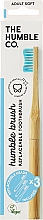 Парфумерія, косметика Бамбукова зубна щітка з 3 насадками, середня, блакитна - The Humble Co Brush Adult Replaceable Head Blue