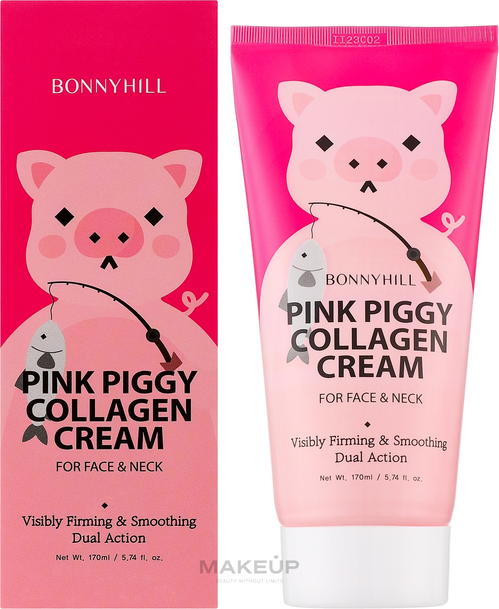 Крем для обличчя та шиї з колагеном - Bonnyhill Pink Piggy Collagen Cream — фото 170ml