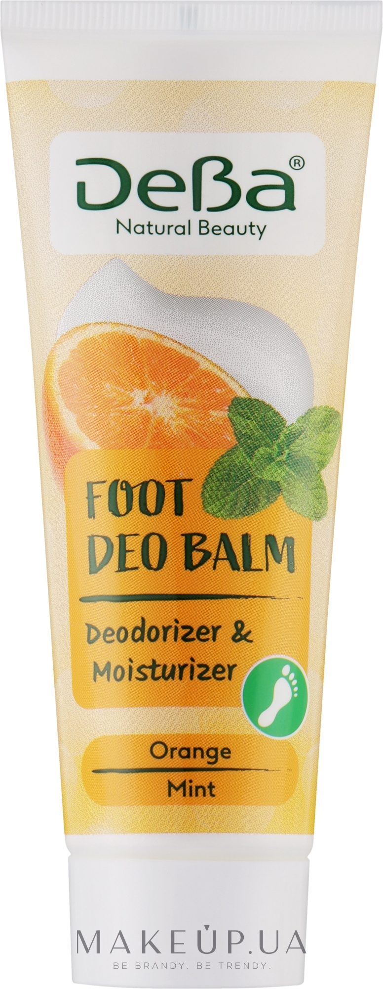 Бальзам для ніг "Orange & Mint" - DeBa Natural Beauty Foot Deo Balm — фото 75ml