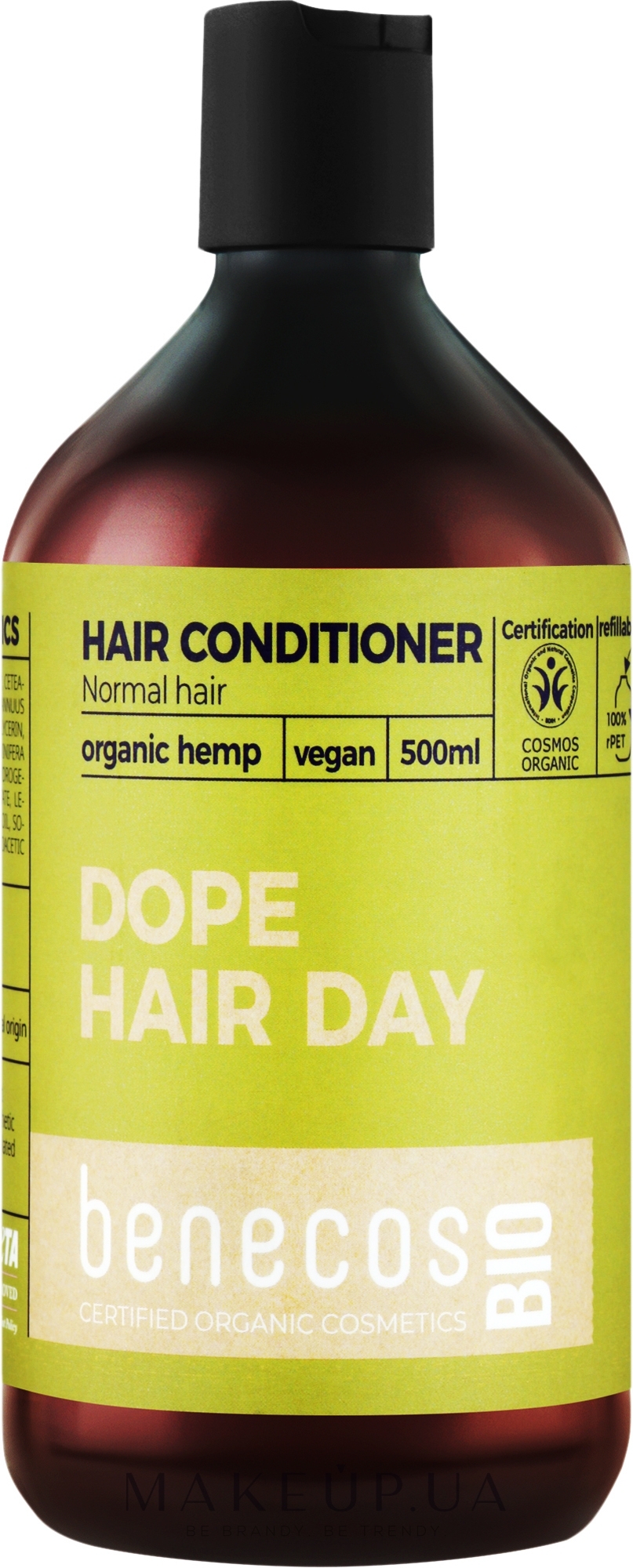 Кондиционер для волос - Benecos Normal Hair Organic Hemp Oil Conditioner — фото 500ml