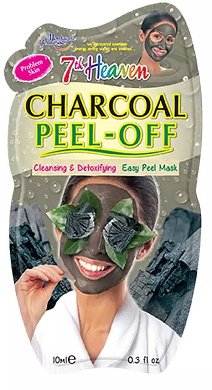 Маска-плівка для обличчя "Деревне вугілля" - 7th Heaven Charcoal Peel Off Mask — фото N1