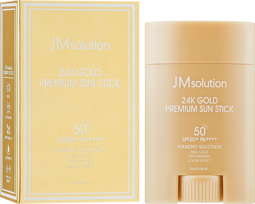 Солнцезащитный стик SPF50+/PA++++ - JMsolution 24K Gold Premium Light Sun Stick 