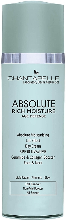 Дневной крем для лица - Chantarelle Absolute Rich Moisture Age Deffense SPF30 — фото N1