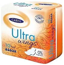 Парфумерія, косметика Гігієнічні прокладки, 10 шт. - Carin Ultra Wings 0% Perfume