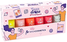 Духи, Парфюмерия, косметика Набор лаков для ногтей - Maga Cosmetics Teen Drops InstaQueen V.01