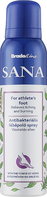 Антибактеріальний спрей для ніг - Bradoline Sana