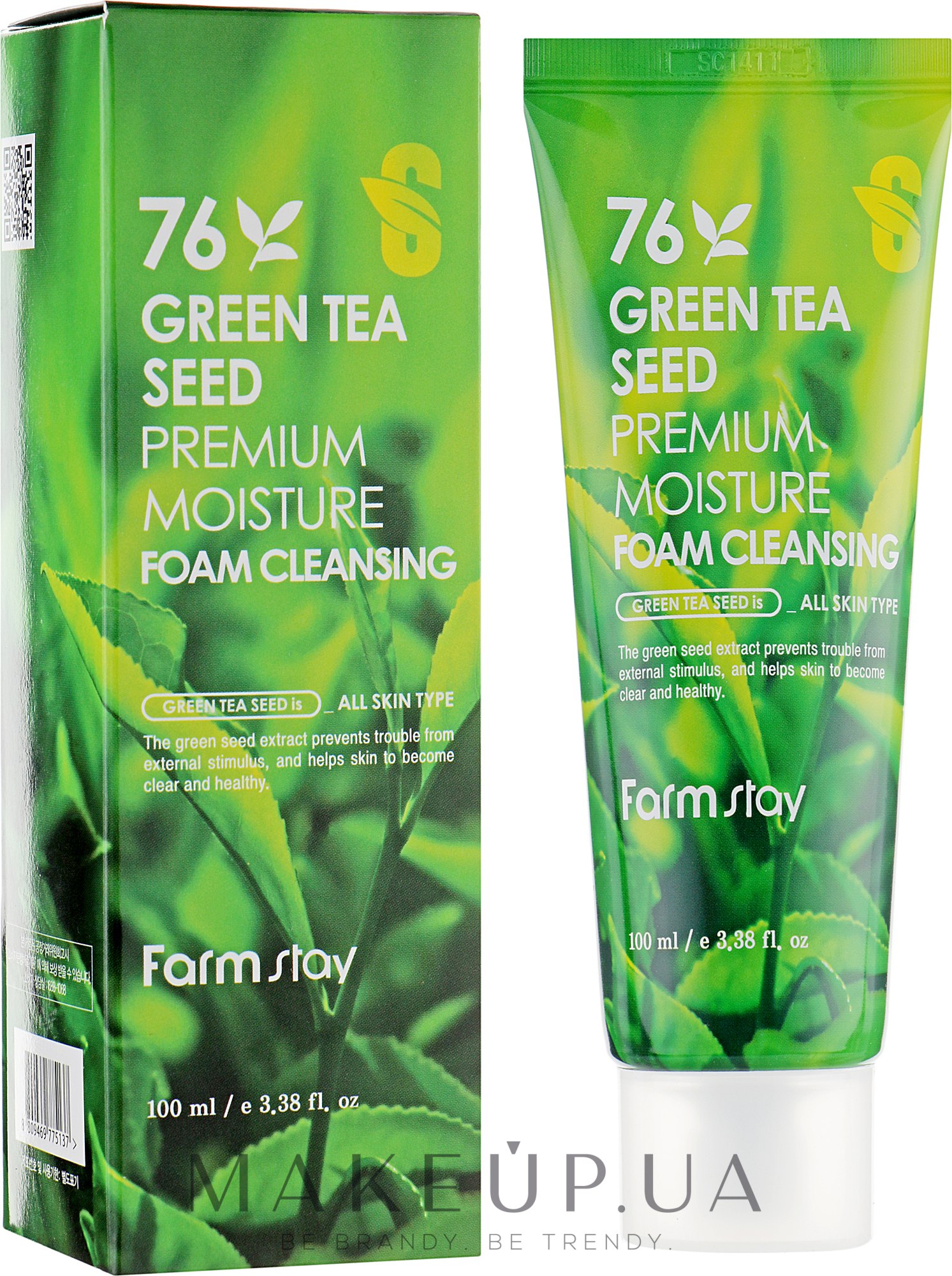 Пенка очищающая с семенами зеленого чая - FarmStay Green Tea Seed Premium Moisture Foam Cleansing  — фото 100ml