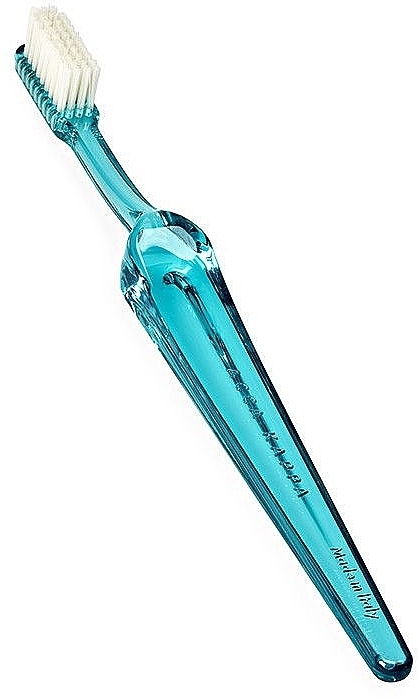 Жорстка зубна щітка, бірюзова - Acca Kappa Vintage Tooth Brush Nylon Hard — фото N1