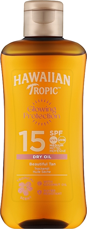 Защитное сухое масло солнцезащитное SPF15 - Hawaiian Tropic Protective Oil SPF 15 — фото N1