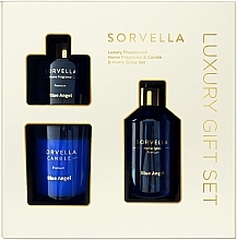 Набор - Sorvella Perfume Home Fragrance Blue Angel (diffuser/120ml + candle/170g + home/spray/250ml) — фото N1