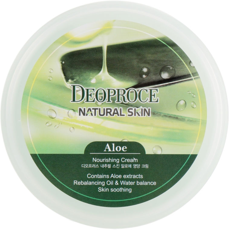 Антивіковий регенерувальний крем для обличчя з екстрактом алое - Deoproce Natural Skin Aloe Nourishing Cream — фото N2