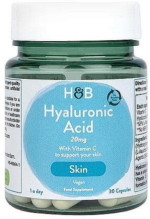 Пищевая добака "Гиалуроновая кислота", 20mg - Holland & Barrett Hyaluronic Acid  — фото N1