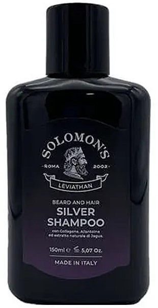 Шампунь для седых и светлых волос и бороды - Solomon's Beard & Hair Silver Shampoo Leviathan — фото N1