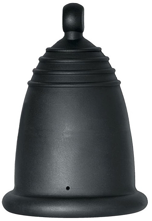Менструальна чаша з кулькою, розмір S, чорна - MeLuna Classic Shorty Menstrual Cup Ball — фото N1