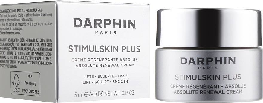ПОДАРОК! Антивозрастной крем "Абсолютное преображение" - Darphin Stimulskin Plus Absolute Renewal Cream (мини) — фото N2