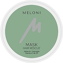 Інтенсивна маска з олією жожоба та вітамінами Е, В6, РР - Meloni Hair Rescue Mask — фото N2