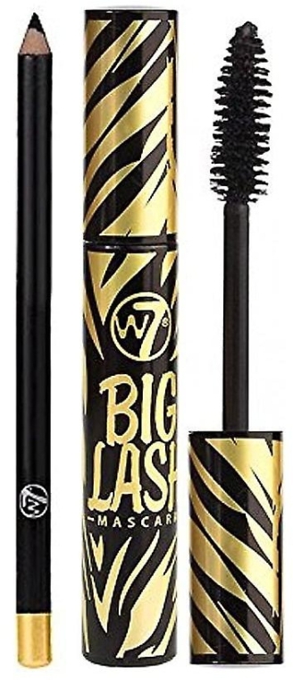 Набор (mascara/8ml + e/pencil/1.2g) - W7 Big Lash Mascara Duo Blackest Black  — фото N1