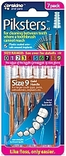 Межзубные ершики 9, коричневые, 7 шт. - Piksters Interdental Brushes Brown Size 9 — фото N1