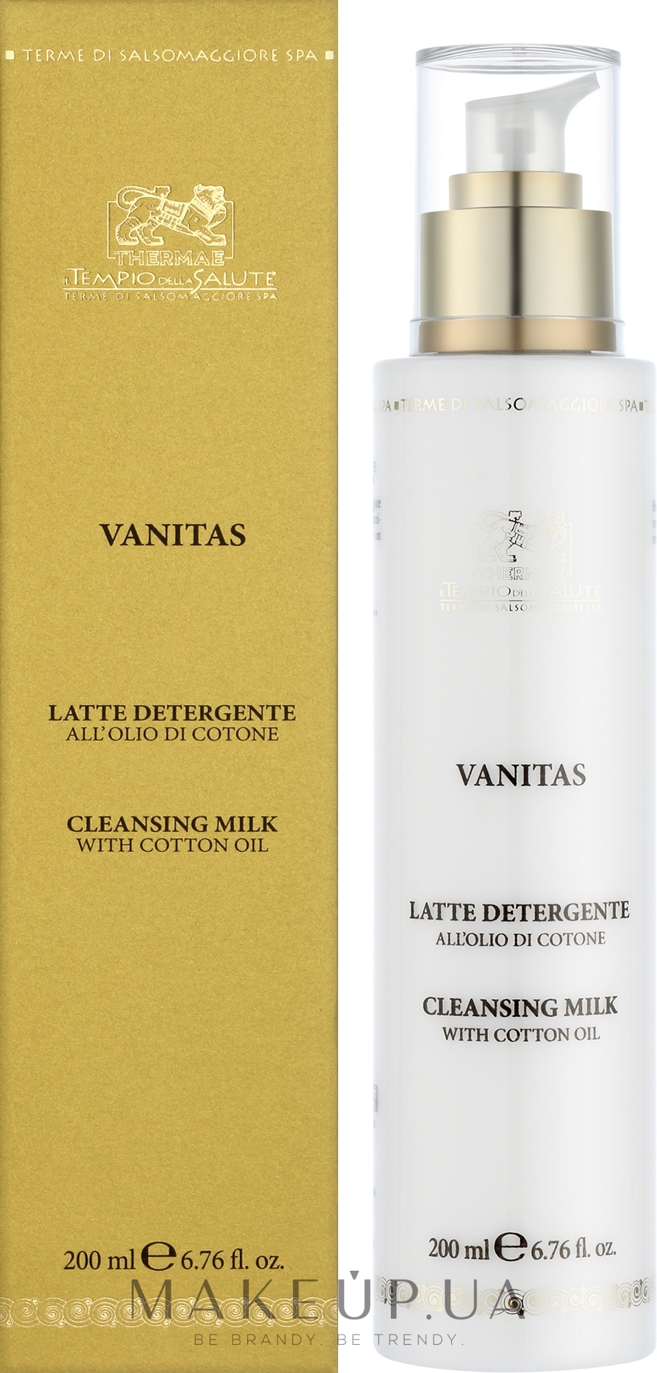 Очищающее термальное молочко "Хлопковая нежность" для чувствительной кожи лица - Thermae Vanitas Cleansing Milk — фото 200ml