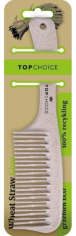 Расческа для волос, 60618, кремовая - Top Choice Eco Hair Comb — фото N2