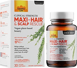 Витамины для волос "Спасение кожи головы" - Country Life Maxi-Hair & Scalp Rescue — фото N2