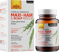 Вітаміни для волосся "Порятунок шкіри голови" - Country Life Maxi-Hair & Scalp Rescue — фото N2