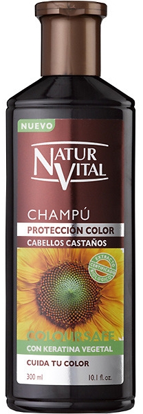 Шампунь для сохранения цвета окрашенных волос - Natur Vital Coloursafe Henna Colour Shampoo Chestnut Hair — фото N1