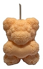 Парфумерія, косметика Декоративна свічка "Ведмедик" з ароматом печеного яблука, помаранчева - KaWilamowski