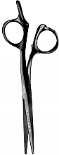 Ножиці перукарські прямі 9044, 15.24 см, чорні - Tondeo Zentao Black Offset 6" — фото N2