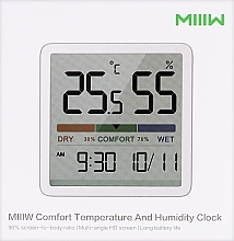 Парфумерія, косметика Годинник-гігрометр - Xiaomi MiiiW Temperature And Humidity Meter White NK5253