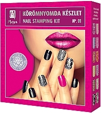 Набір для стемпінгу нігтів № 1 - Moyra Nail Stamping Kit — фото N1