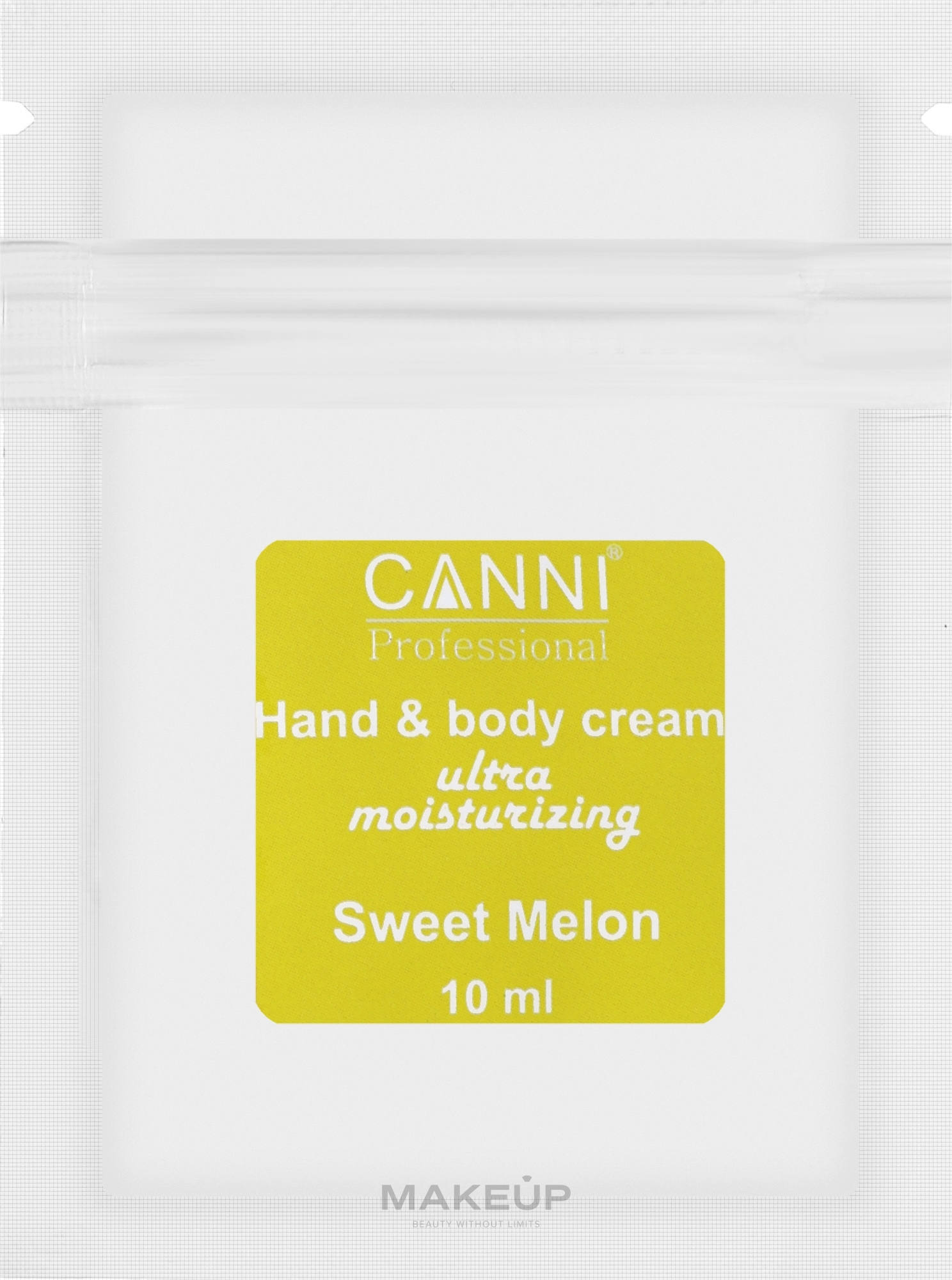 Крем ультраувлажняющий для рук и тела "Сладкая дыня" - Canni Hand & Body Cream (саше) — фото 10ml