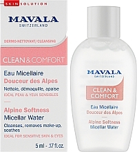 Пом'якшувальна альпійська міцелярна вода - Mavala Clean & Comfort Alpine Softness Micellar Water (пробник) — фото N2