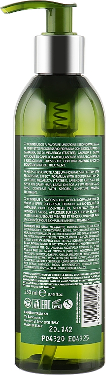 Себонормалізувальний шампунь з олією чайного дерева - Emmebi Italia BioNatural Mineral Treatment Sebum-Normalizing Shampoo — фото N5