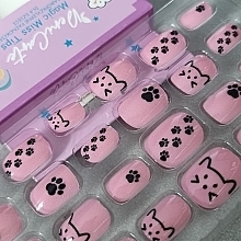 Накладные ногти для детей "Кот", розовый, 961 - Deni Carte Magic Miss Tips — фото N3