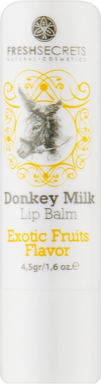 Бальзам для губ с ослиным молоком и экзотическими фруктами - Madis Fresh Secrets Lip Balm — фото N1